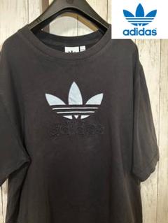 アディダス オリジナルス Tシャツ ブラック XLサイズ 刺繍ロゴ