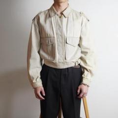 ARMANI JEANS クロップド丈ワークジャケット アイボリー/QW64 ARMANI JEANS クロップド丈ワークジャケット アイボリー/QW64