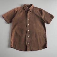 ラルフローレン　正規品　BDシャツ　半袖　ブラウン　緑ポニー　美品 ラルフローレン 正規品 BDシャツ 半袖 ブラウン 緑ポニー 美品