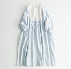 【♡新品未使用♡】サマンサモスモス　SM2 配色レースワンピース　ブルー 水色