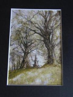 藤田嗣治、Sous-bois et le cocher de Vaugrigne 藤田嗣治、Sous-bois et le cocher de Vaugrigne（藤田嗣治