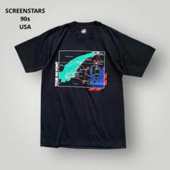 美品！USA製 90s スクリーンスターズ 地図 ツアー Tシャツ アメリカ L