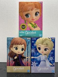 Disney アナと雪の女王 フィギュア Qposket ３種セット