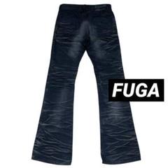 00s archive FUGA flare black denim BK 44