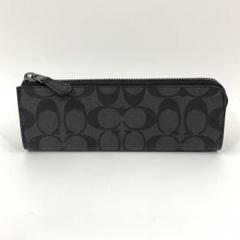 未使用級 COACH ペンケース シグネチャー ブラックPVC 未使用級 COACH ペンケース シグネチャー ブラックPVC 筆記具