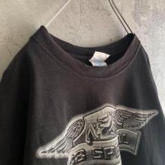 00‘s 古着 アメリカ輸入 両面プリント 絵柄 Tシャツ 半袖 XL 黒色