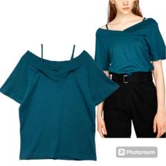 【マウジー moussy】2way クロス オフショルダー トップス キレイめ