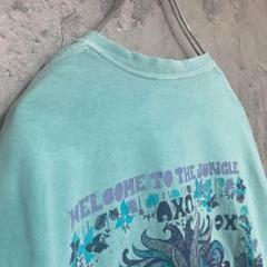 古着 ライオン ジャングル アメリカ輸入 両面プリント Tシャツ 半袖 Lサイズ