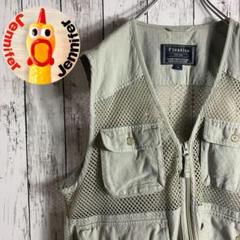 【VINTAGE】古着 メンズ トップス フィッシングベスト アイボリー 1点物