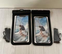 スマホ防水ケース　ブラック2個セット