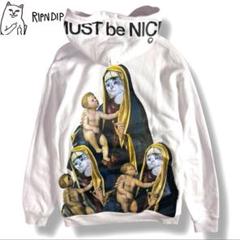 RIPNDIP｜天使キャットマリアエンジェルパーカーLホワイトビッグシルエットのサムネイル