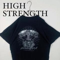 HIGH STRENGTH Tシャツ ブラック　モーターバイク　　XL