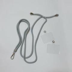 スマホストラップ　ショルダー　肩掛け　グレー　簡単取り付け　買い替え　推し