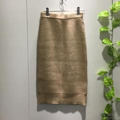 【ルイシャンタン】ニット タイトスカート 茶系 9号サイズ ストレッチあり