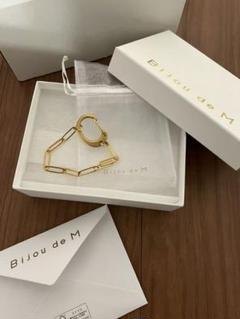 割引購入 最終お値下げ。Bijou de M カラビナ×チェーンブレスレット ゴールド - ブレスレット