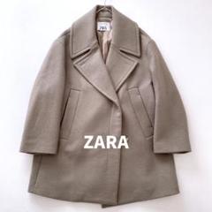 ザラ　22AWコレクション　ウールオーバーサイズコート　ベージュ　L ザラ 22AWコレクション ウールオーバーサイズコート ベージュ L