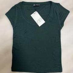 ZARA ダークグリーン Mサイズ 半袖Tシャツのサムネイル