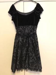 【新品】レストローズ ベロア 長袖　レース　レア　ビンテージ　冬物　おしゃれ L'EST ROSE レストローズ LEST 秋冬 向き ベロア 生地 花柄 の