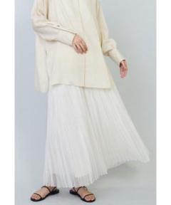 1er Arrondissement オーガンジー手絞りプリーツスカート