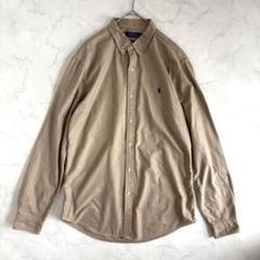 23SS ポロラルフローレン スリムフィット ボタンダウンシャツ ベージュ L