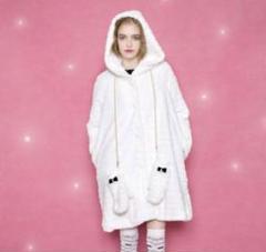 【レア初期milk】ファーコート ☆MILK FED ミルクフェド☆ファーコート☆白色☆アウター☆