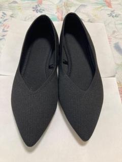 パンプス　黒色　Mサイズ（23.5、24.0cm相当） 布製