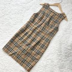 Burberry ノバチェックピンク ノ-スリブミニワンピース　36 Burberry ノバチェックピンク ノ-スリブミニワンピース 36