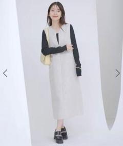 【新品】vis ビス　ツイードジャンパースカート