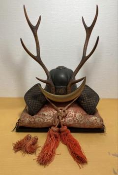 模鹿角半月の兜（山中鹿之助幸盛所用）レプリカ 山中鹿之助幸盛 所用 模鹿角半月の兜 金属製 かぶと 武将 戦国