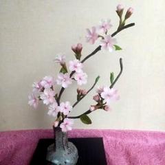 専用　桜と菜の花　クレイフラワー 完売】クレイフラワー/パンフラワー 桜と菜の花の花器 アート