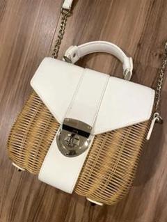 【ほぼ新品】DIANA かごバッグ DIANA カゴバッグ 2way ショルダー バッグ フリル DIANA バッグ