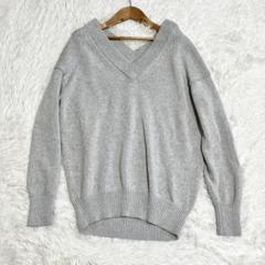 福袋 大丸 ドゥーズィエムクラスニット コットン100％ ライトグレー Vネック トップス