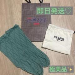 FENDIズッカ柄 タイツソックス ブラック シースルー