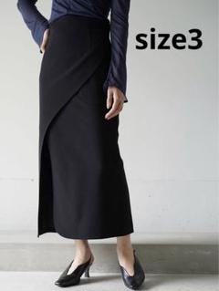 MameKurogouchiマメ クロゴウチ黒タイトスリットスカート Mame Kurogouchi◇スリットタイトスカート size3 ブラック