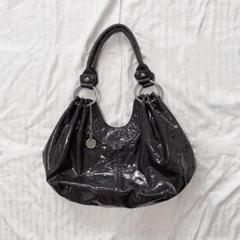 バッグ patent leather hobo bag vintage archive Coach East West Hobo Bag Soho Black Patent Leather Y2K