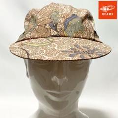 【新品】完売 日本製BEAMSオリエンタルなバティック調 総柄ロングビルキャップ