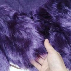 ファー 紫 生地 ハンドメイド