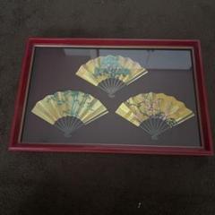 金色の扇子アート作品