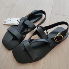 【新品タグ付き完売品】ザラ サンダル ミュール スタッズ ブラック 23.5 スタッズ付きサンダル - ブラック | ZARA Japan / 日本