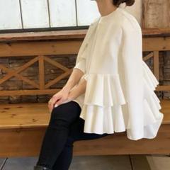 TSURU By MARIKO OIKAWA フリル付きブラックジャケット Quinn TSURU by Mariko Oikawa ツルバイマリコオイカワ
