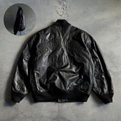 Fiorucci☆子牛革☆leather 短丈“bomber jacket