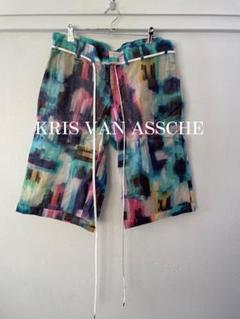 KRIS VAN ASSCHEクリスヴァンアッシュ　染め加工サルエルハーフパンツ い出のひと時に、とびきりのおしゃれを！ KRIS 染め加工サルエル