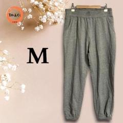 レディース　ラインスウェットパンツ　ジョガーパンツ　グレー系　Mサイズ