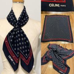 CELINEセリーヌスカーフレッド馬具チェーンメダルno.40