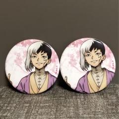 Dr.STONE 缶バッジ あさぎりゲン 2個セット 花見 桜
