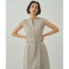 美品！ANAYI リネン調オックスポケット付き ワンピース ベルト付き アナイ
