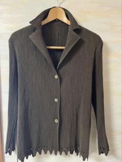 美品 ISSEY MIYAKE プリーツジャケット ロング丈 アーガイル 厚手 美品 ISSEY MIYAKE プリーツジャケット ロング丈 アーガイル 厚手