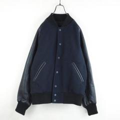 G9104*UNIQLO ユニクロ☆スタジャン☆ジャケット☆ブルゾン☆紺黒☆S