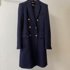 ZARA ネイビー 金ボタン　ダブルブレストコート S ZARA ネイビー 金ボタン ダブルブレストコート S - メルカリ