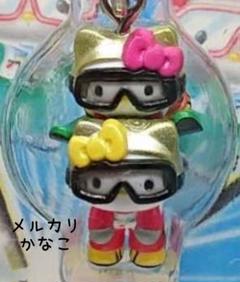 ☆ハローキティ＆ミミィ スキー ジャンプ 根付 ストラップ 2005‬